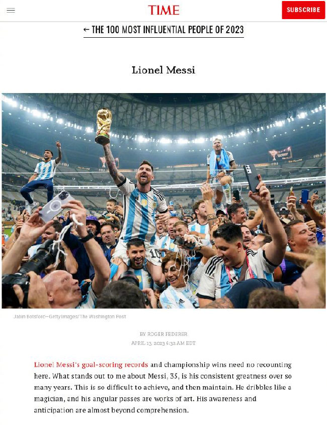100 nhân vật có tầm ảnh hưởng nhất năm 2026, Messi và Mbappe vào danh sách nhưng không có Ronaldo - BA88